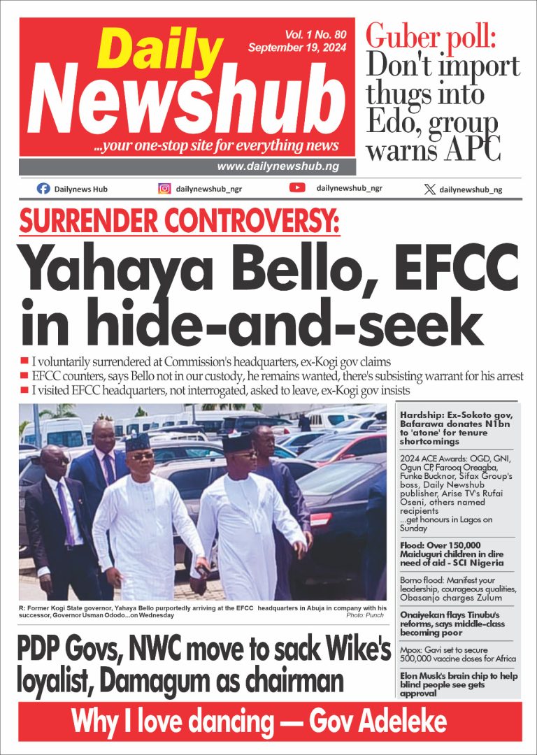 Surrender controversy: Yahaya Bello, EFCC in hide-and-seek