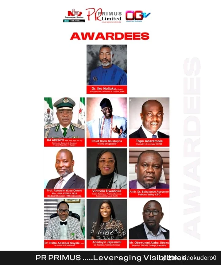 PR PRIMUS honours Customs Comptroller General, Adeyemo, Musa-Olomu, seven others