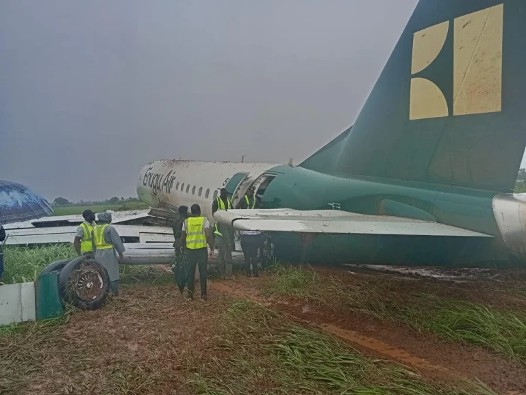 BREAKING: Enugu Air aircraft ‘crash lands’ at Benin Airport