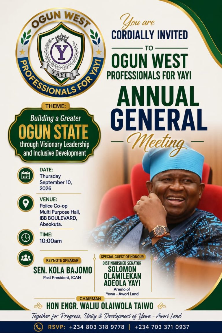 Ogun 2027: OGWPY holds AGM Thursday, hosts Senator Yayi